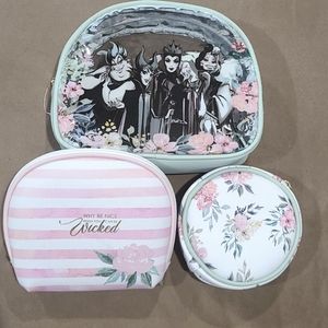 Disney Villians 3 PC. Makeup Bag